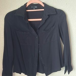 Black Fashion Nova Button shirt- XS